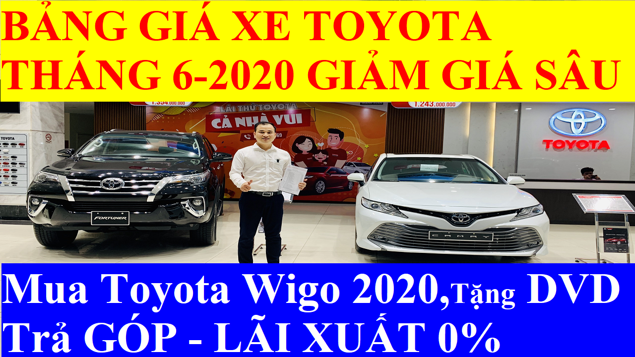 Bảng Giá Xe Toyota Cập Nhật Tháng 6 Năm 2020 Khuyến Mại,Giảm Thuế,Wigo Trả Góp 0%